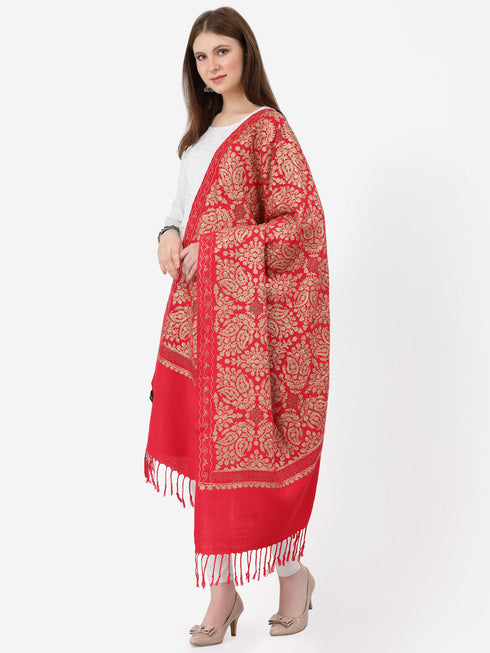 Women's Aari Embroidery and Stone Work Wool Shawl
